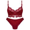 Ensemble de lingerie soutien-gorge en dentelle & string Guipure pour femmes