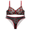 Ensemble de lingerie soutien-gorge en dentelle & string Guipure pour femmes avec design Teddy