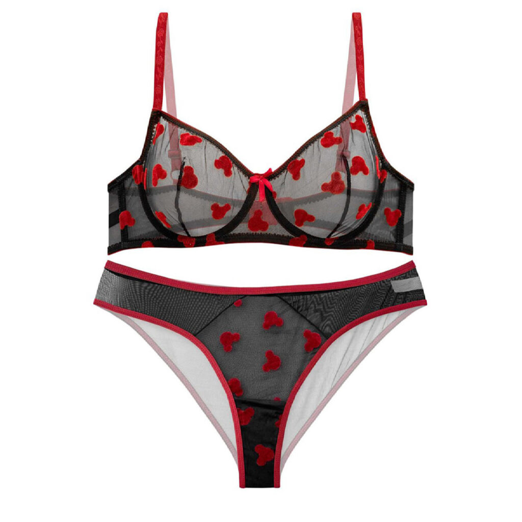 Ensemble de lingerie soutien-gorge en dentelle & string Guipure pour femmes avec design Teddy