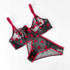 Ensemble de lingerie soutien-gorge en dentelle & string Guipure pour femmes avec design Teddy