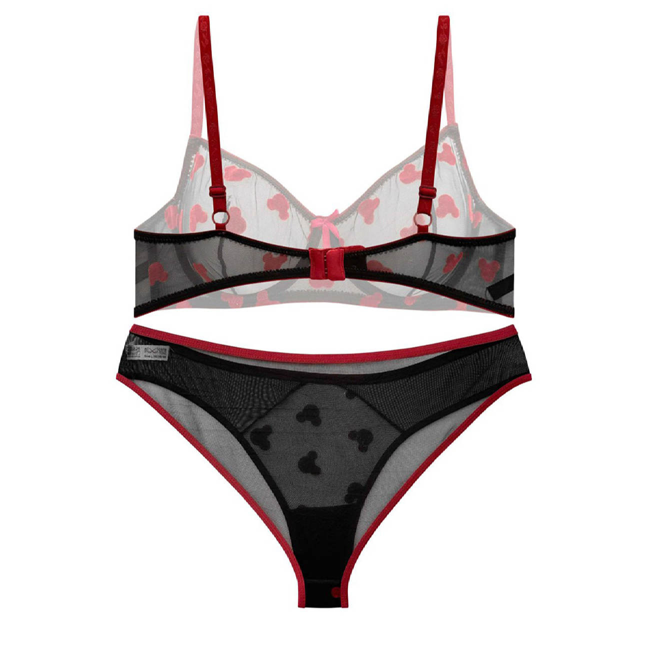 Ensemble de lingerie soutien-gorge en dentelle & string Guipure pour femmes avec design Teddy