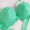 Ensemble de lingerie soutien-gorge rembourré & string Guipure pour femmes