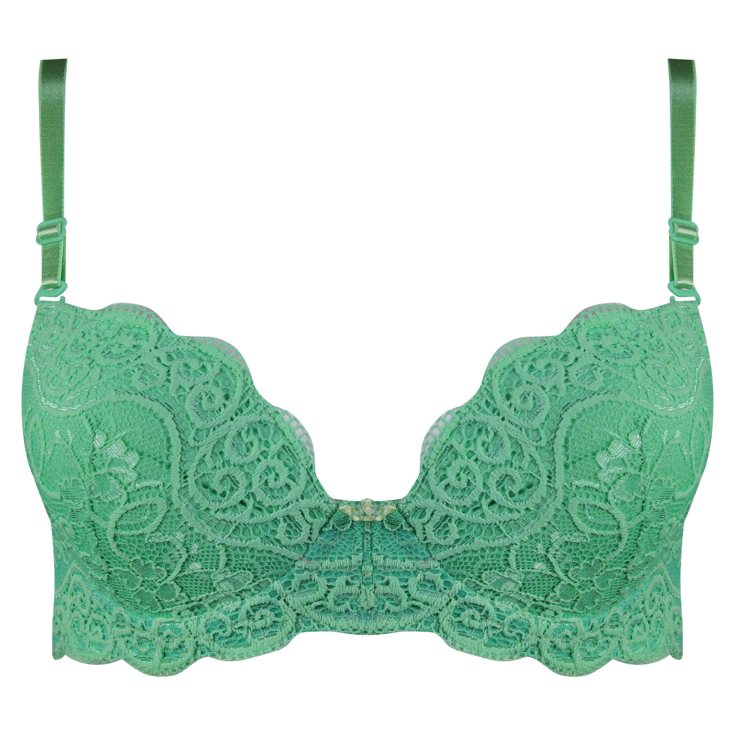 Ensemble de lingerie soutien-gorge rembourré & string Guipure pour femmes