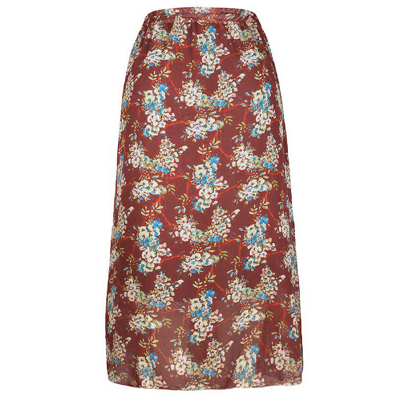 Jupe longue à motif floral pour femmes