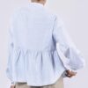 Blouse peplum à manches longues pour femmes