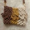 Sac bandoulière macramé tissé à la main pour femmes, modèle Leaf