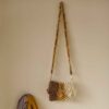 Sac bandoulière macramé tissé à la main pour femmes, modèle Leaf