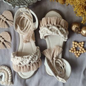 Sandales Sling Back Macramé pour Femmes Artisanales Modèle Start