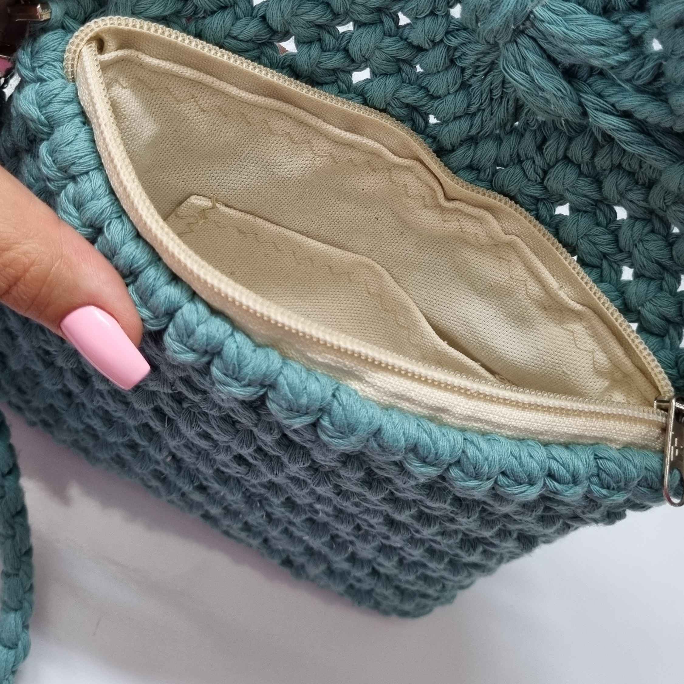 Sac bandoulière macramé pour femmes modèle tissé à la main Mina