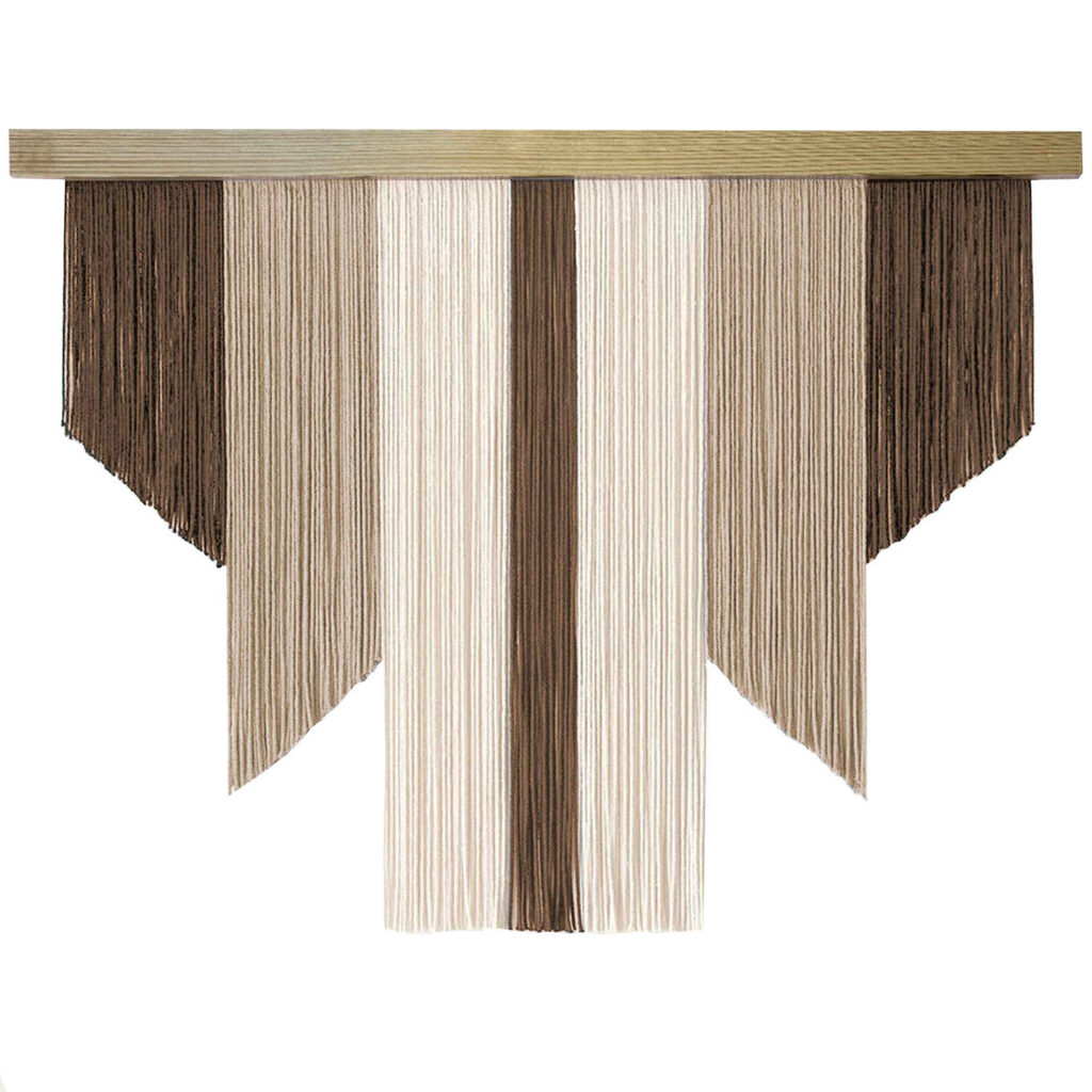 Tapisserie murale en macramé bohème – Modèle Géométrique