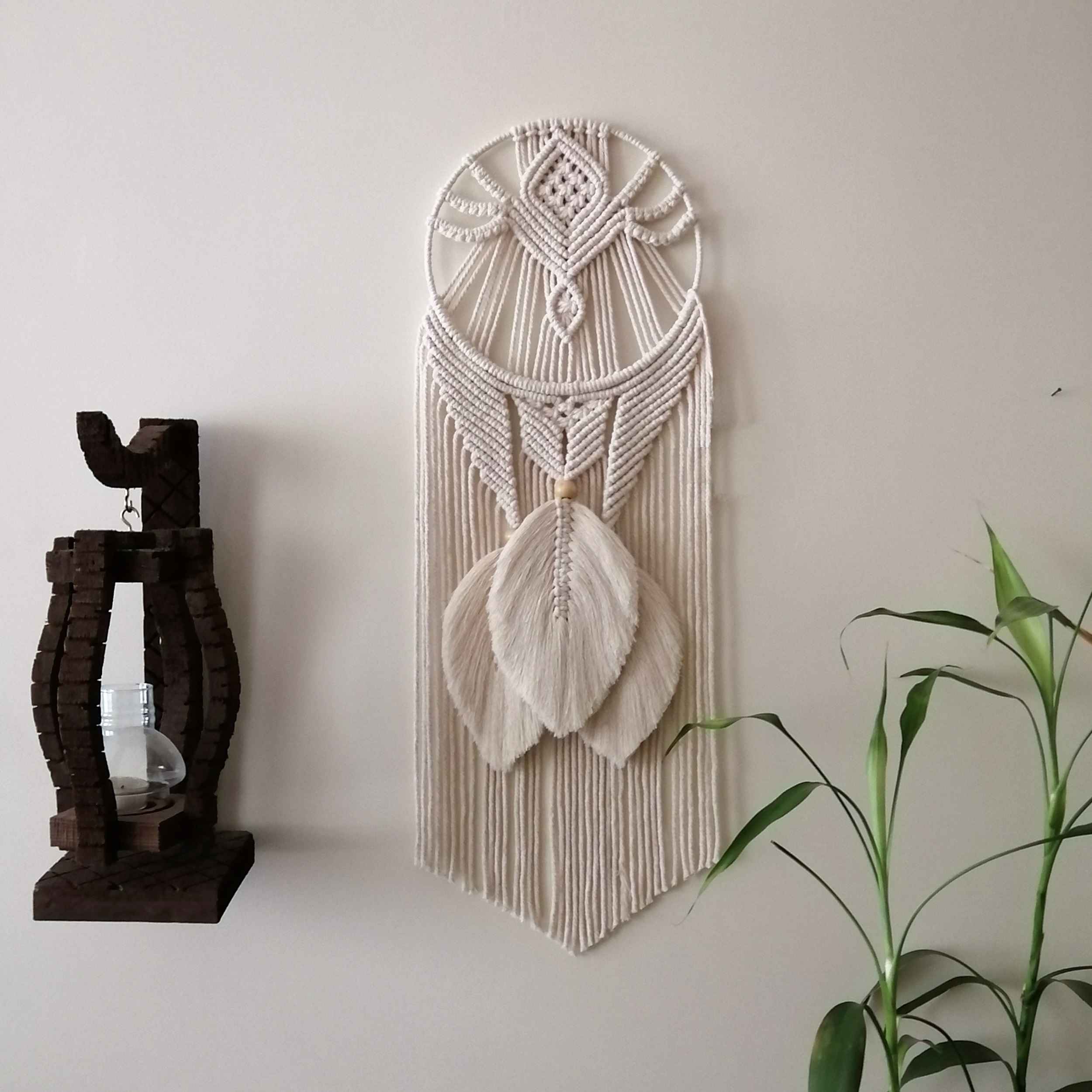 Tenture murale en macramé – Art bohème, modèle W113