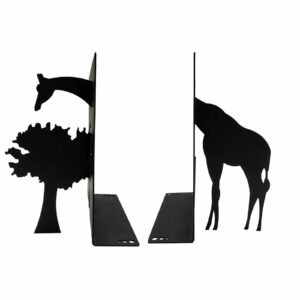 Serre-livres en métal design girafe – option ludique pour étagères enfants