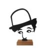 Sculpture d'art figurine minimaliste en métal - Charlie Chaplin