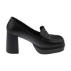 Mocassins à Talons Hauts en Cuir Naturel pour Femmes