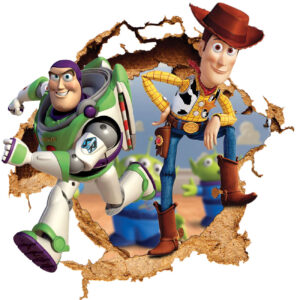 Autocollant mural 3D pour chambre de bébé – Design Toy Story