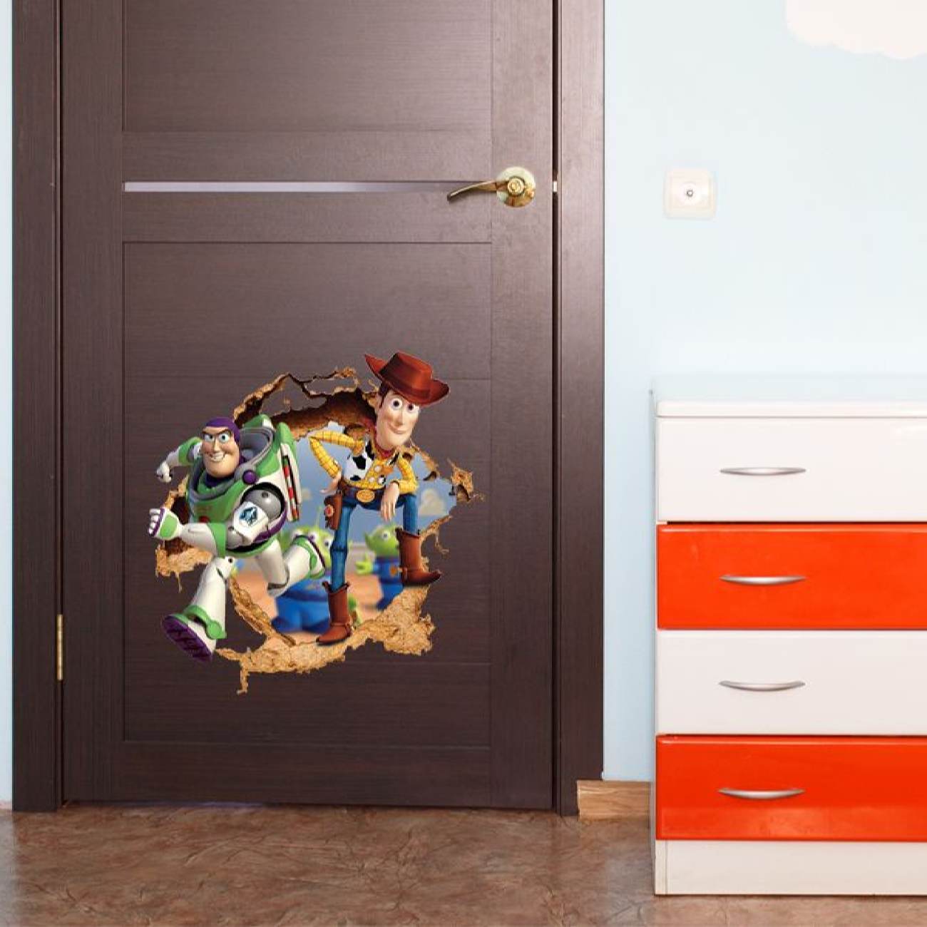 Autocollant mural 3D pour chambre de bébé – Design Toy Story
