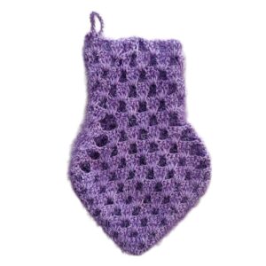 Gant de bain persan 100% soie traditionnel – Gant de douche crocheté violet