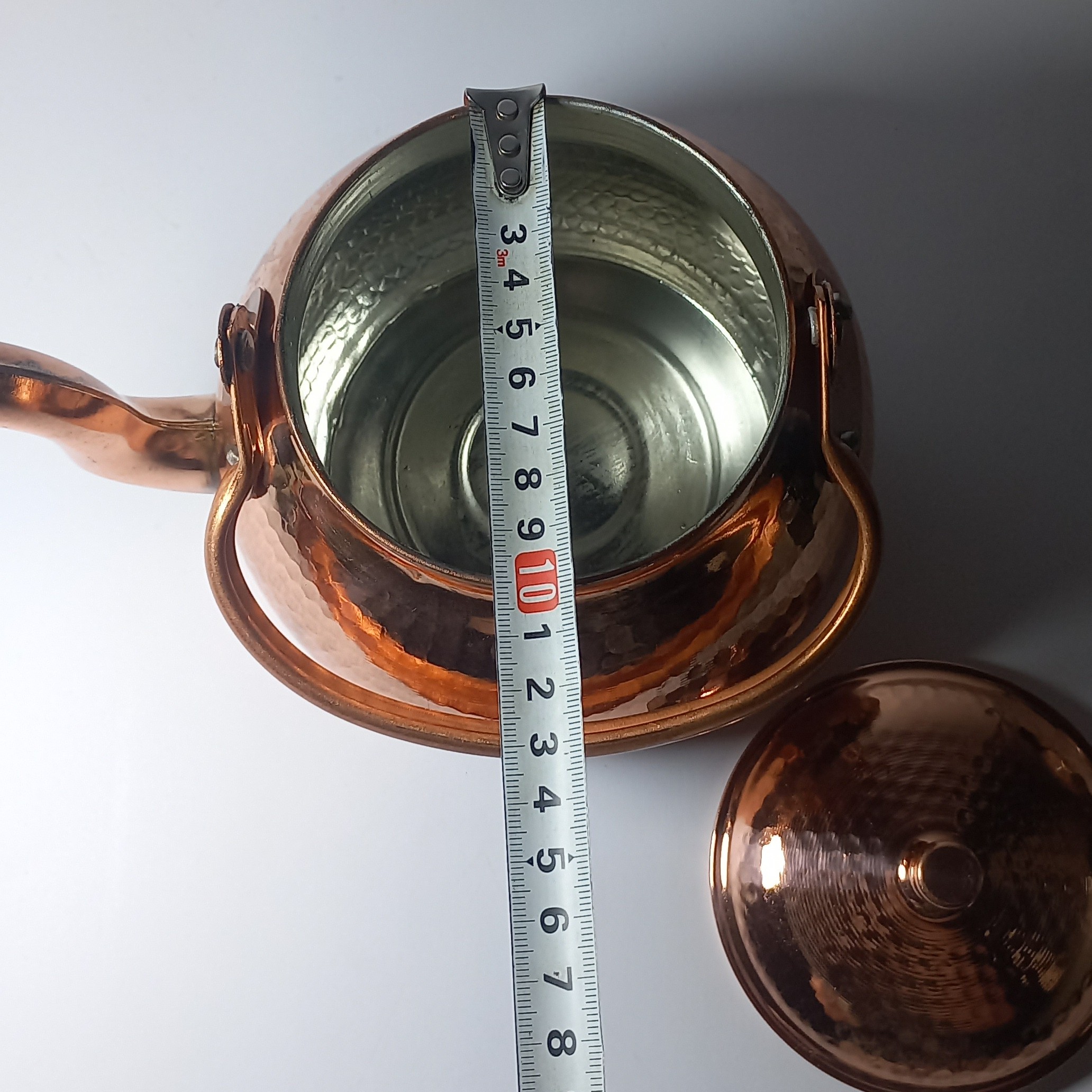 Théière Double en Cuivre Persan Martelée & Durable Nano Revêtue