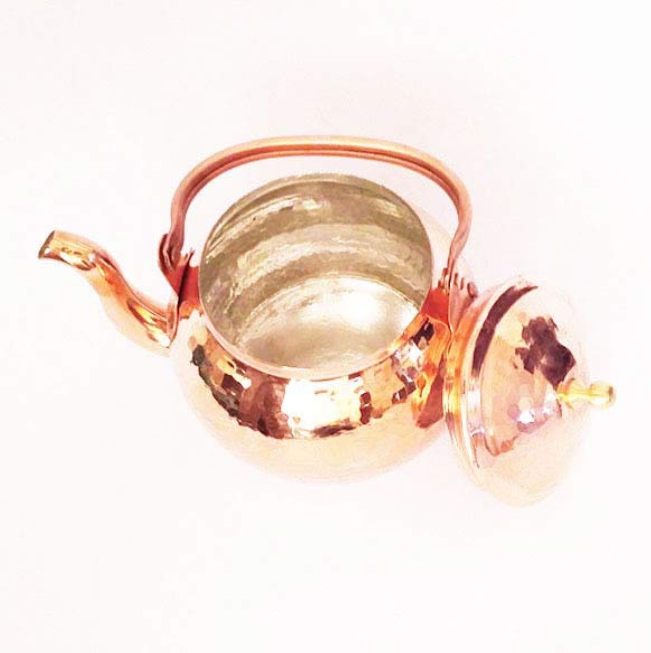 Bouilloire en cuivre persan durable pour cuisinière traditionnelle martelée Asghar