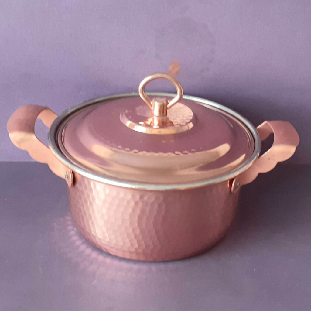 Marmite persane en cuivre - Intérieur en étain martelé Modèle Taham