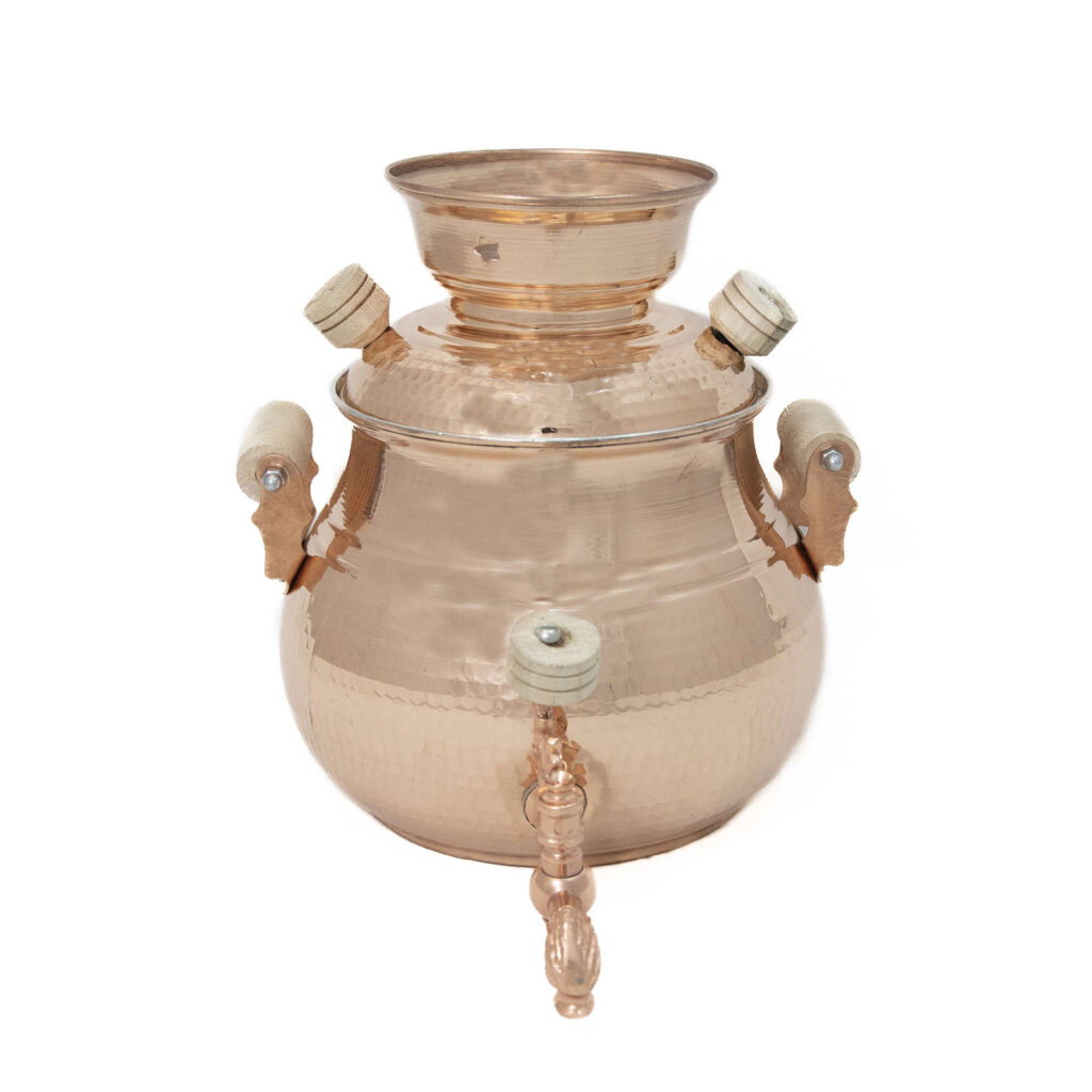 Samovar de thé en cuivre persan pour cuisinière Modèle Daria