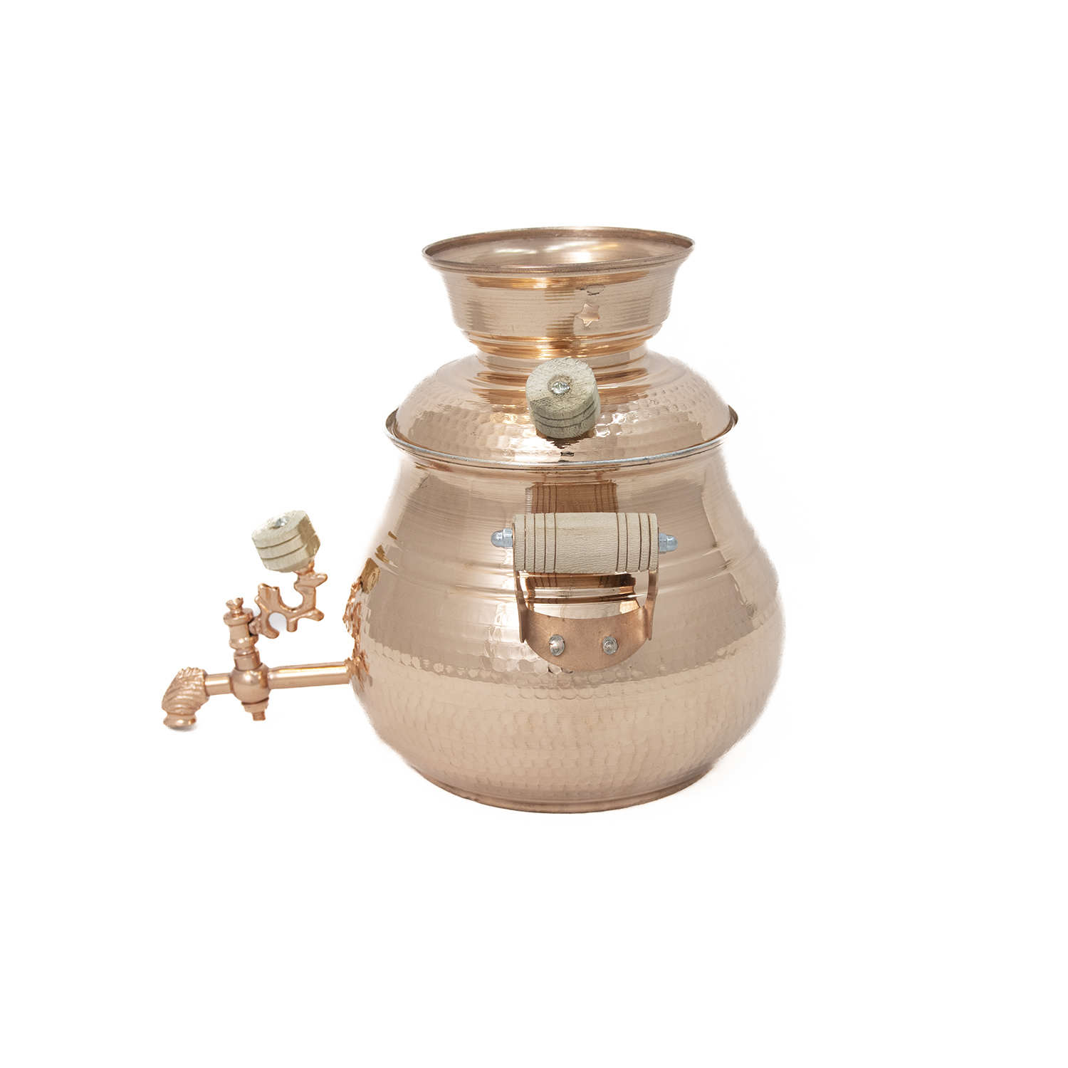 Samovar de thé en cuivre persan pour cuisinière Modèle Daria