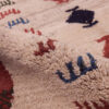 Tapis Gabbeh Persan en laine authentique tissé à la main à Shiraz, motifs animaliers