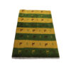 Tapis Gabbeh Persan en laine authentique tissé à la main dans le Fars, motifs animaliers