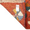Tapis Gabbeh Persan en laine tissé à la main dans le Fars, géométrique rouge brique