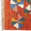 Tapis Gabbeh Persan en laine tissé à la main dans le Fars, géométrique rouge brique