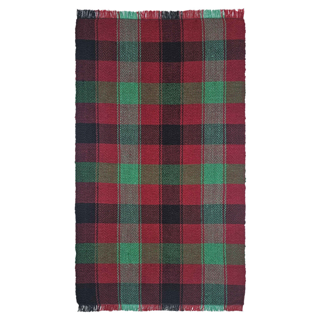 Tapis Jajim Persan tissé à plat dans le Lorestan, à carreaux