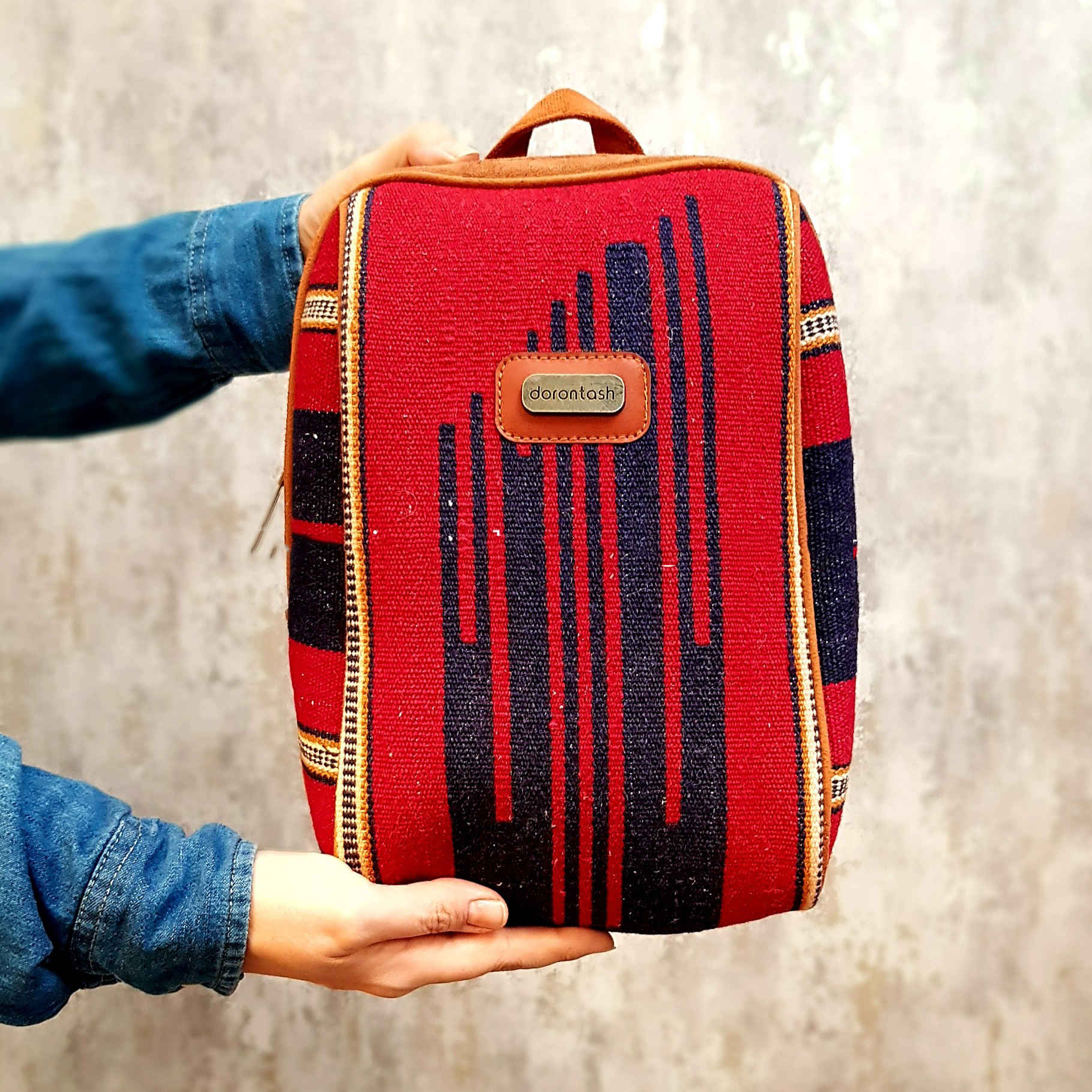 Sac à dos décontracté persan en kilim fait main, modèle ethnique