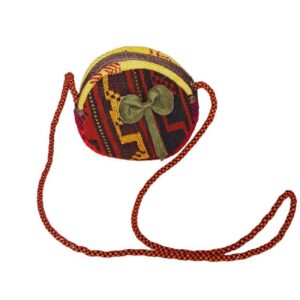 Sac bandoulière kilim avec design rond ethnique authentique