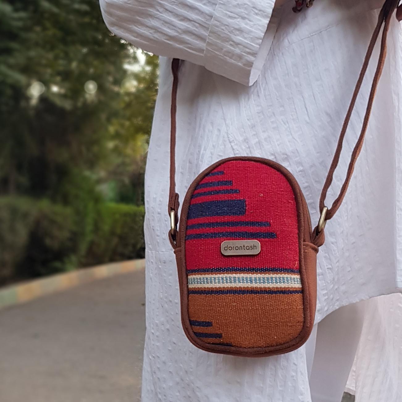 Sac bandoulière kilim avec design ethnique authentique