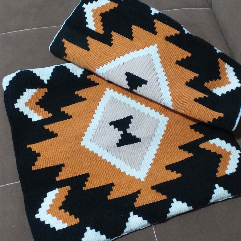 Housse de Coussin Kilim Persan - Design Traditionnel Tissé à la Main (Lot de 2)