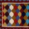 Tapis Kilim Persan en laine tissé à la main à Ardabil, géométrique Qashqai