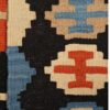 Tapis Kilim Persan en laine tissé à la main dans le Fars, géométrique Qashqai
