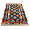 Tapis Kilim Persan en laine tissé à la main dans le Fars, géométrique Qashqai