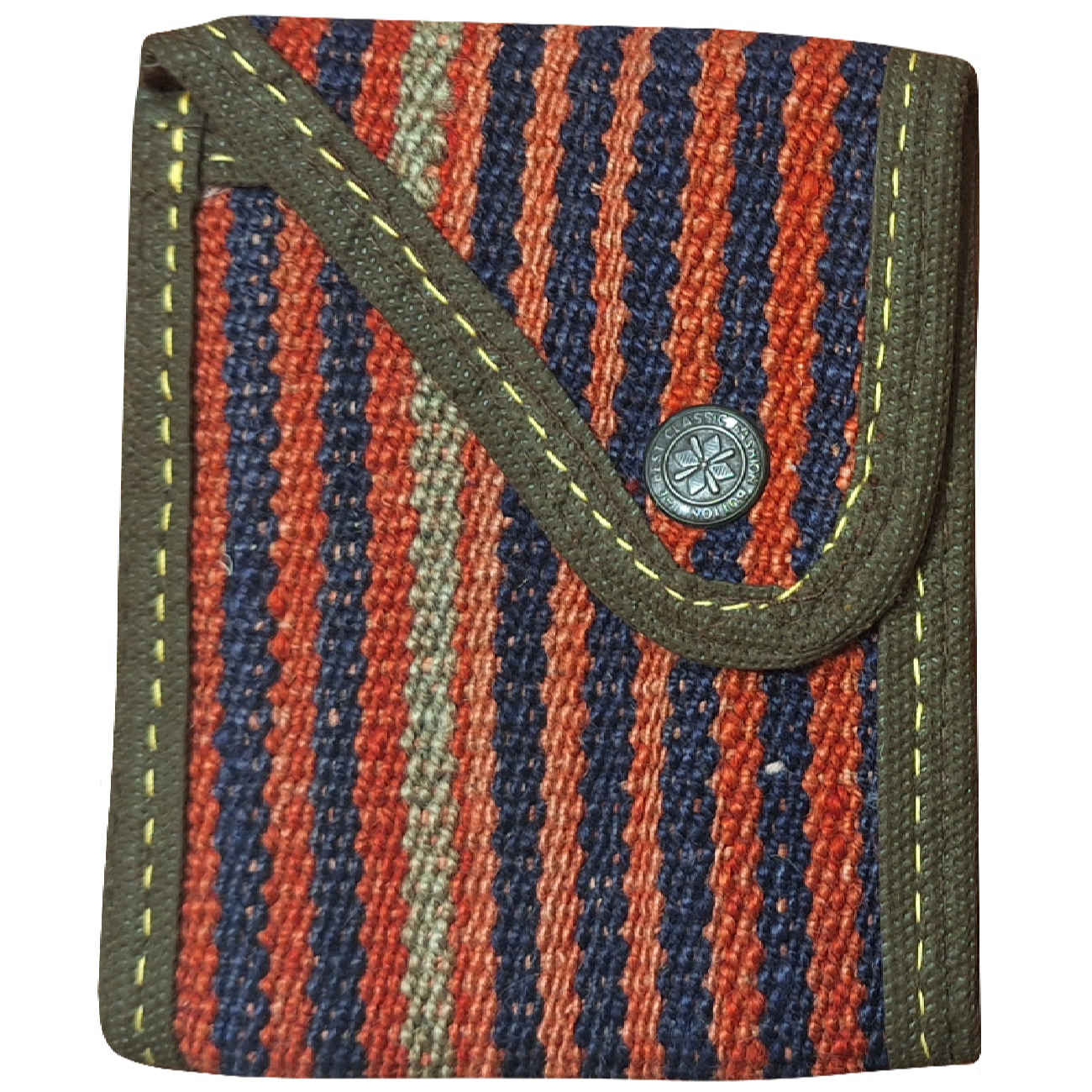 Portefeuille kilim persan pour femmes fait main avec design à rayures