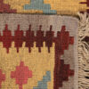 Tapis Kilim Persan en laine tissé à la main dans le Fars, Qashqai jaune