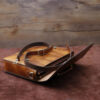 Mallette en cuir naturel persan pour bureau
