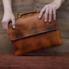 Mallette en cuir naturel persan pour bureau