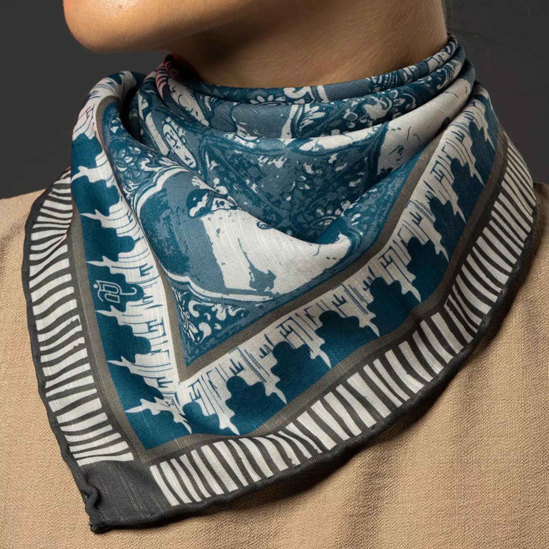 Foulard persan pour femme – Luxe et vibrant avec motif traditionnel