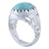 Bague Modèle Miladi en Argent Persan avec Turquoise de Neyshabur pour Homme