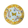Service à thé en porcelaine victorienne avec motif papillon et floral, théière et soucoupe