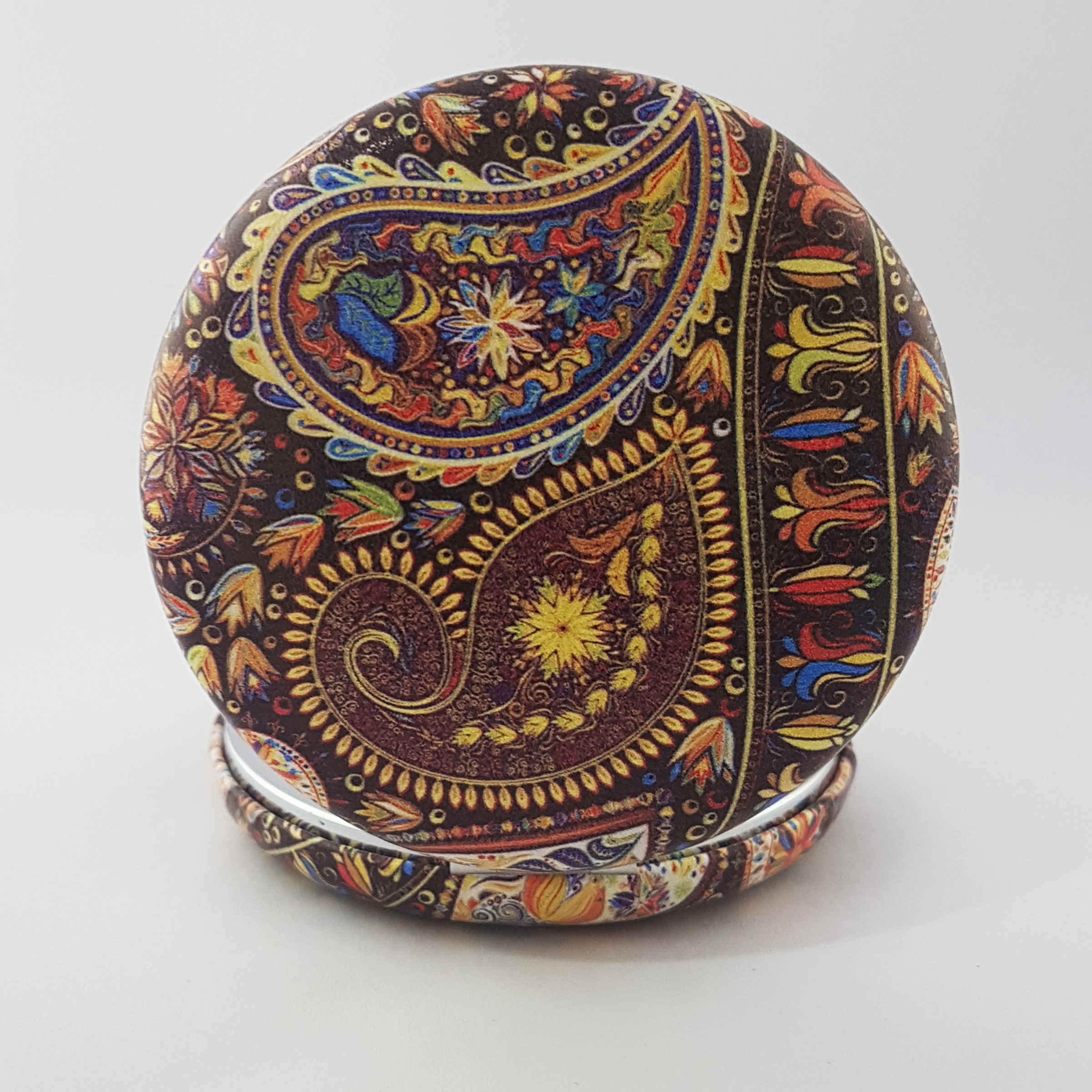Miroir de poche avec design Paisley traditionnel à double face