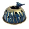 Bougeoir en poterie persane fait main avec design d’oiseau