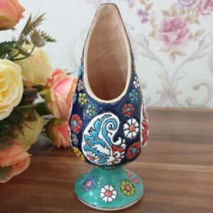 Porte-pinceaux de maquillage en poterie persane fait main dans le style MinaKari persan