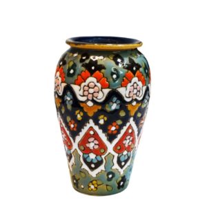 Porte-pinceaux de maquillage en poterie persane avec art MinaKari fait main