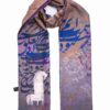 Châle Persan Imprimé avec Motif Calligraphie